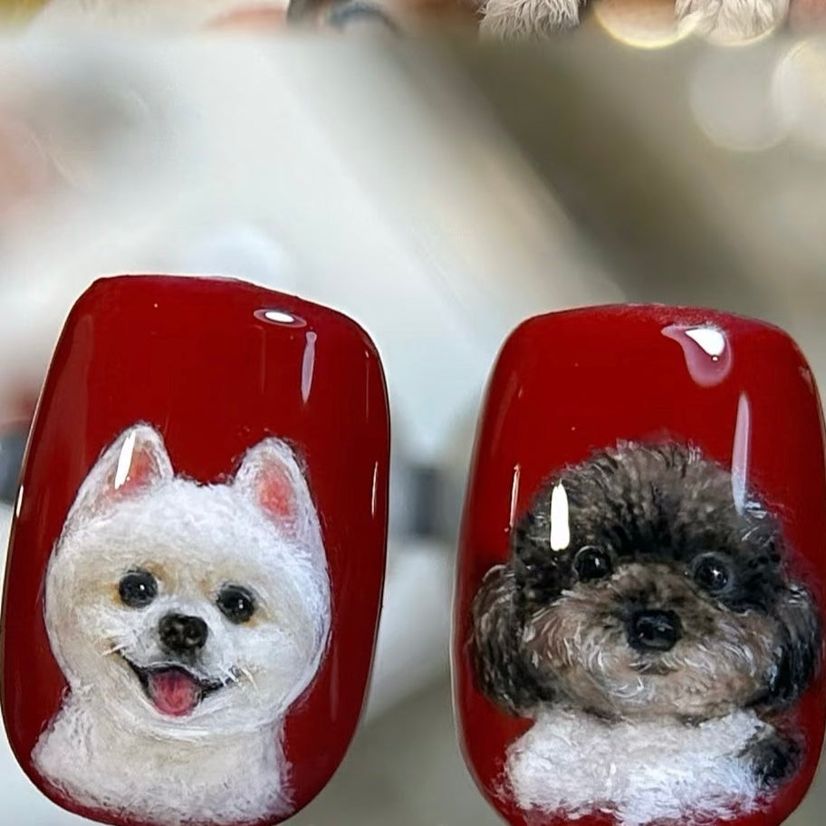 Custom Pet Portrait Press-On Nails | Wear Your Love