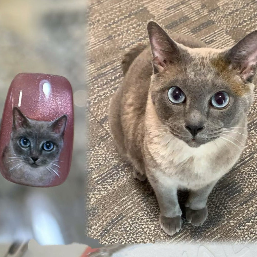 Custom Pet Portrait Press-On Nails | Wear Your Love