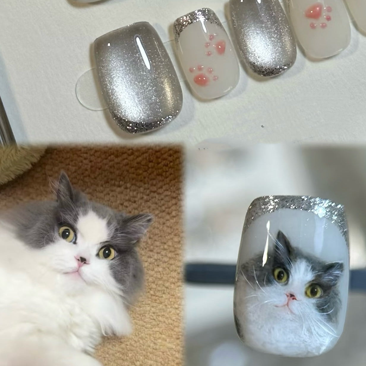 Custom Pet Portrait Press-On Nails | Wear Your Love